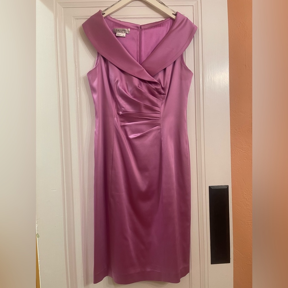 Kay Unger Satin & Silk Cocktail Dress